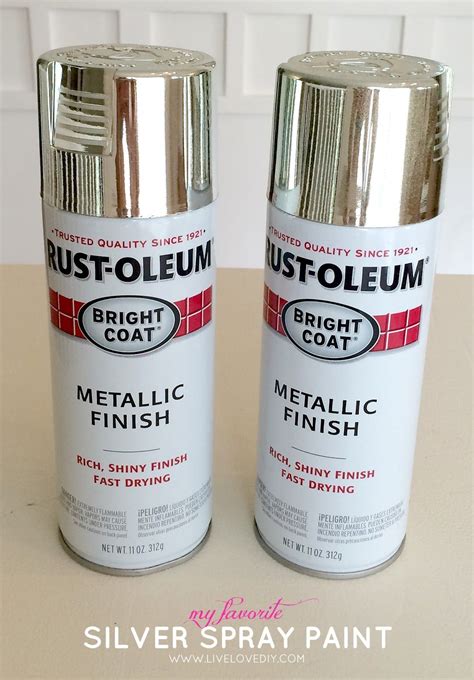 shiny silver metallic spray paint